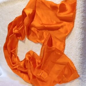 Silk scarve12x60 inches orange New with tags ECHO